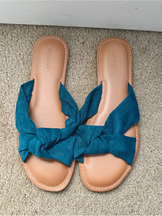 Old Navy Shoes - New Old Navy Women’s Teal Knotted Sandals - Size 9